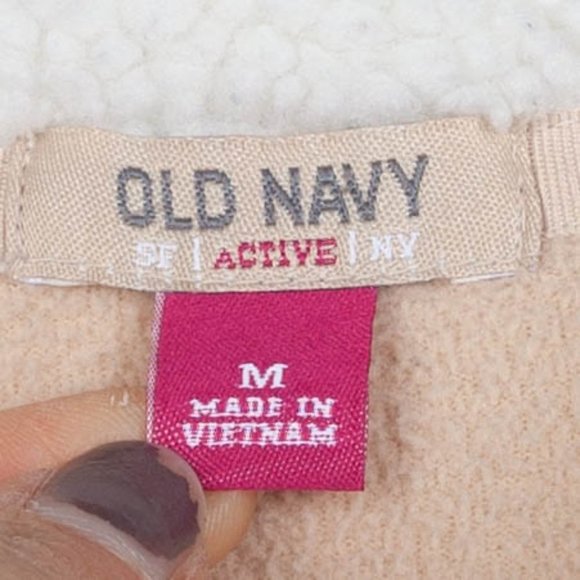 Old Navy Active Fleece Sherpa Zip Up Jacket Sz M - Picture 3 of 7